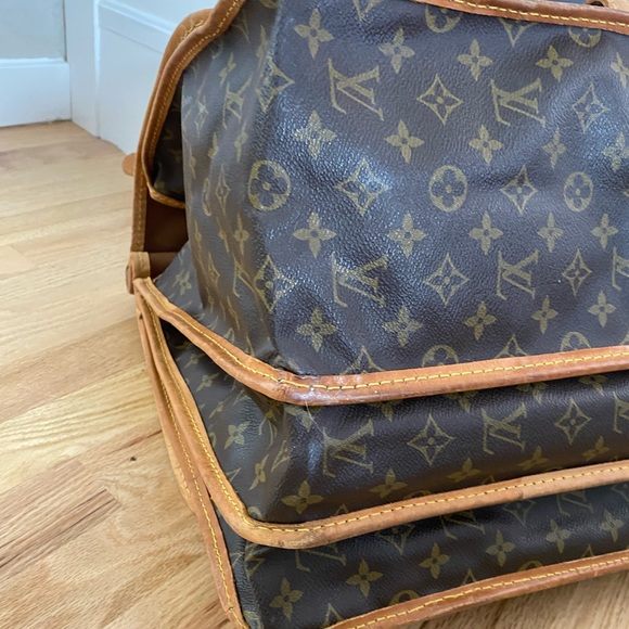Auth Louis Vuitton Kleber Travel Bag in Monogram w/Vachetta Leather 1989 France - Picture 6 of 15
